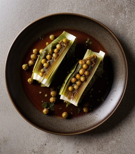 Stuffed Escarole Leaves With Marinated Chickpeas recipe image