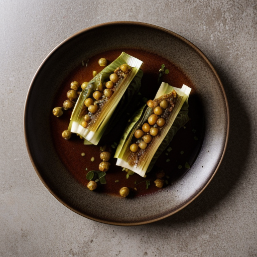 Stuffed Escarole Leaves With Marinated Chickpeas recipe image