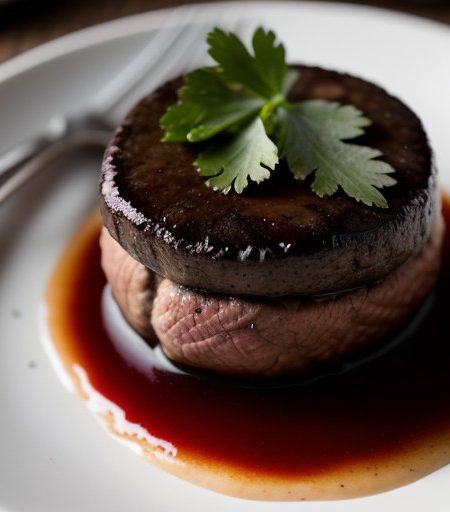 Stuffed Filet Mignon With Red Wine Sauce recipe image