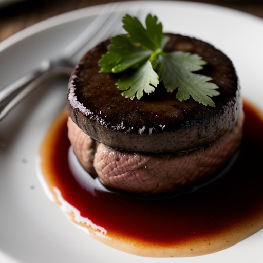 Stuffed Filet Mignon With Red Wine Sauce recipe image
