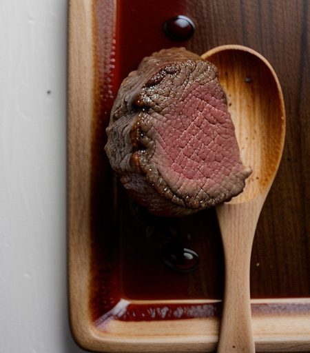 Stuffed Filet Mignon With Red Wine Sauce recipe image
