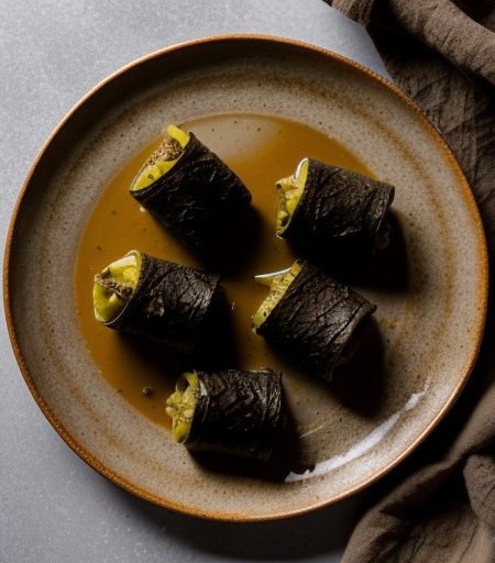 Stuffed Grape Leaves (Vegan recipe image