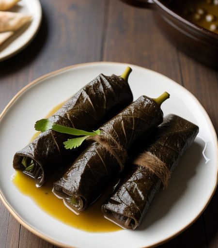 Stuffed Grape Leaves - Yalanchi Sarma recipe image