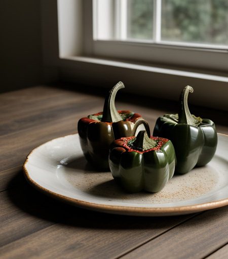 Stuffed Green Peppers (Santa Maria recipe image