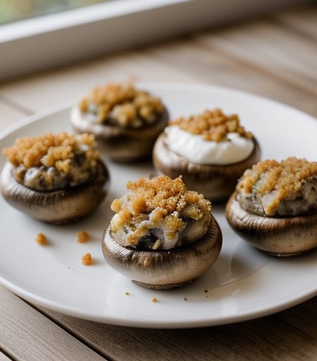 Stuffed Mushrooms With Crabmeat recipe image