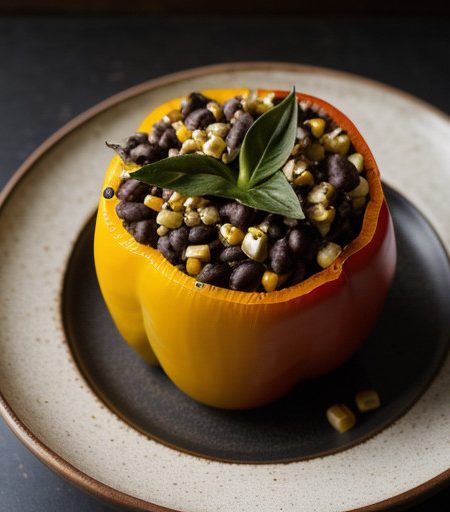 Stuffed Pepper With Smoked Corn recipe image
