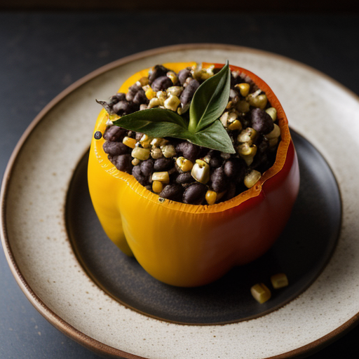 Stuffed Pepper With Smoked Corn recipe image