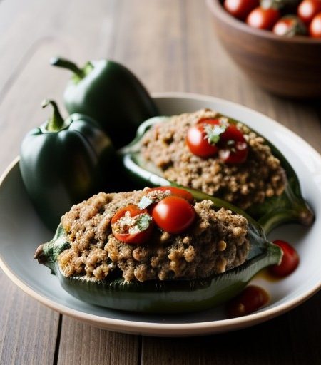 Stuffed Poblano Chiles With Walnut Sauce recipe image