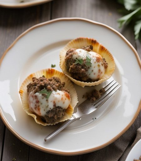 Stuffed Shells Florentine W/Ground Beef recipe image