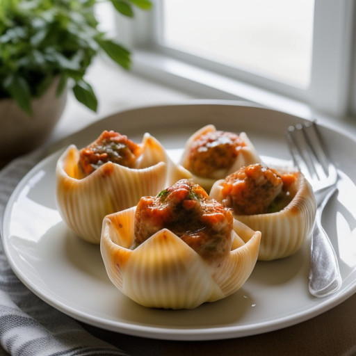 Stuffed Shells in Creamy Tomato Sauce - Country Living recipe image