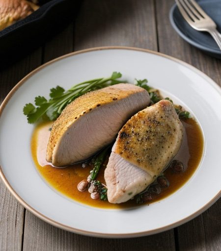 Stuffed Sherried Chicken Breasts recipe image