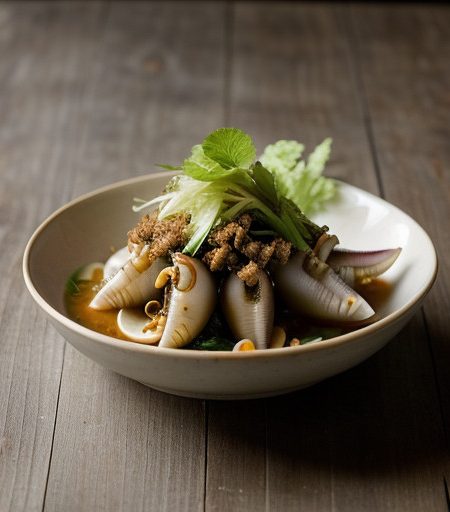 Stuffed Squid With Vinegar/Soy Dip - Ojingu C recipe image