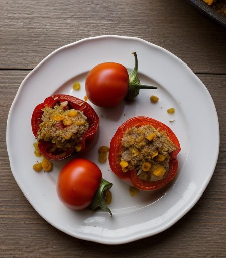Stuffed Tomatoes and Bell Peppers recipe image