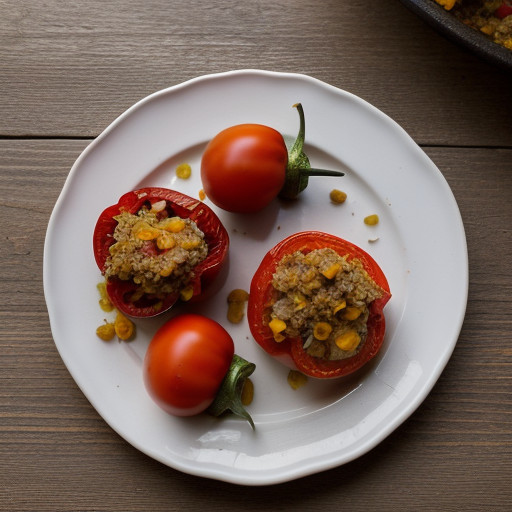 Stuffed Tomatoes and Bell Peppers recipe image