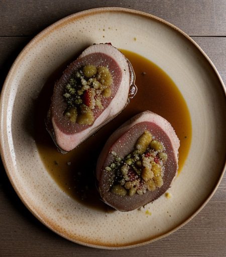 Stuffed Veal Chops W/Cider Sauc recipe image