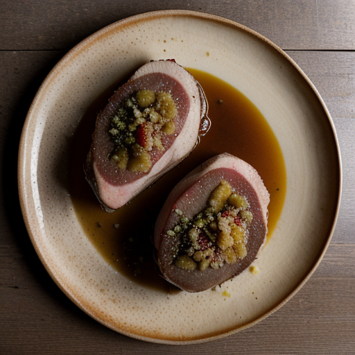 Stuffed Veal Chops W/Cider Sauc recipe image