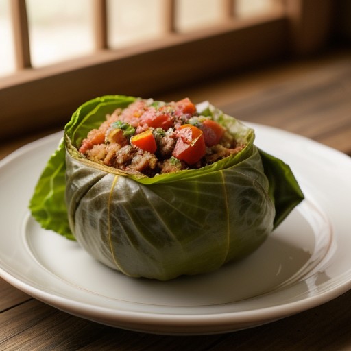 Stuffed Whole Cabbage recipe image