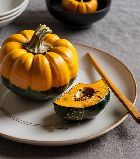 Stuffed Winter Squash With Sesame Cabbage recipe image