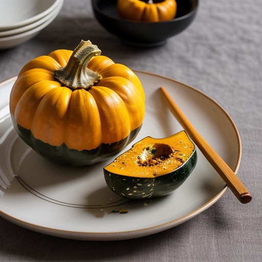 Stuffed Winter Squash With Sesame Cabbage recipe image