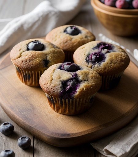 Sugarless Blueberry Muffins recipe image