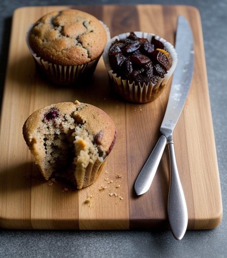 Sugarless Fruit Nut Muffins recipe image