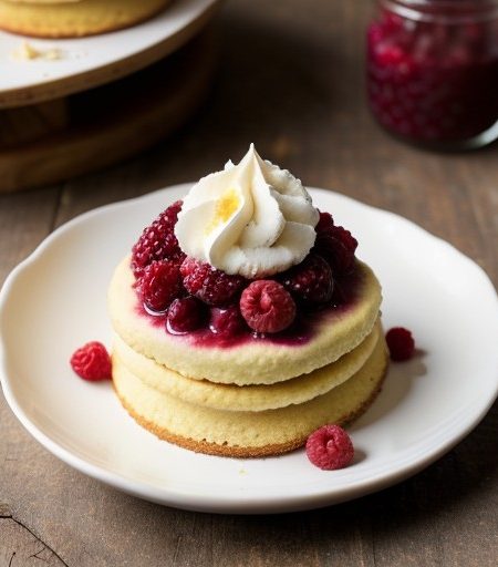 Summer Berry Shortcakes With Vanilla Sauce recipe image