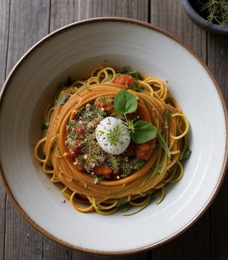 Summer Spaghetti With Gazpacho Sauce recipe image