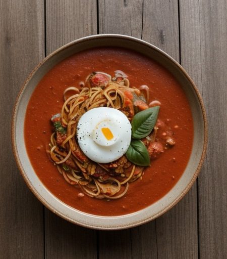 Summer Spaghetti With Gazpacho Sauce recipe image