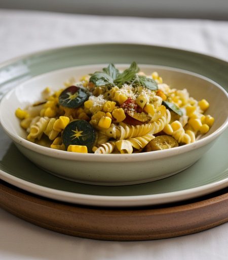 Summer Squash & Corn Pasta recipe image