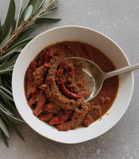 Sun-Dried Tomato & Olive Pesto recipe image