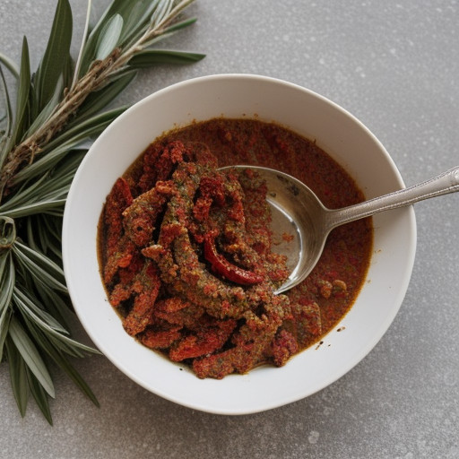 Sun-Dried Tomato & Olive Pesto recipe image