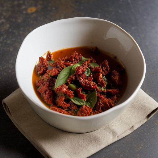 Sun-Dried Tomato and Olive Pesto - Bon Appetit recipe image