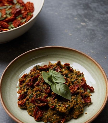 Sun-Dried Tomato and Roasted Garlic Pesto recipe image