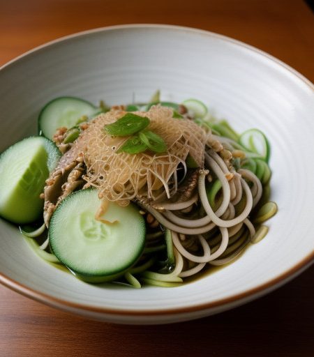 Sunomono or Japanese Noodle & Cucumber Salad recipe image