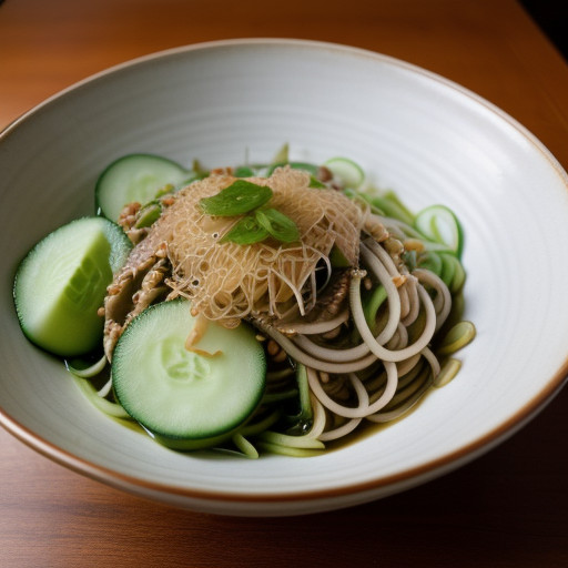Sunomono or Japanese Noodle & Cucumber Salad recipe image