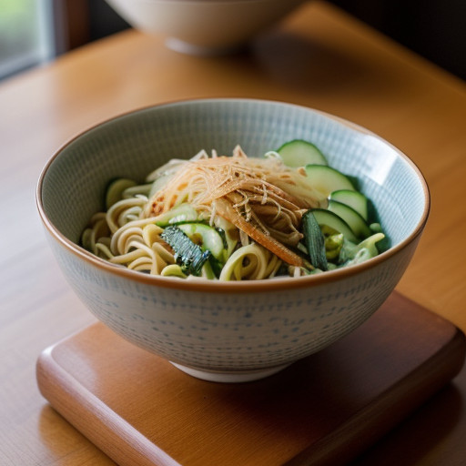 Sunomono or Japanese Noodle and Cucumber Salad recipe image