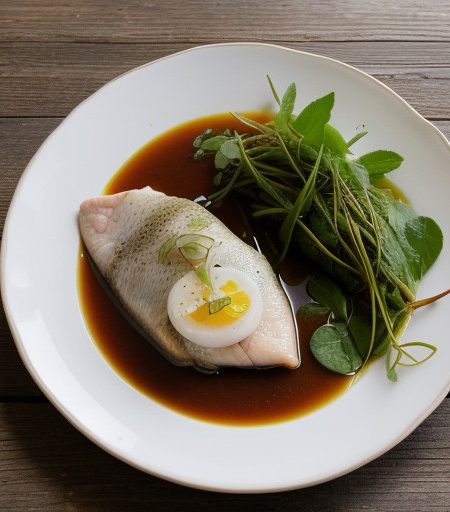 Sunshine Poached Fish With Sorrel recipe image