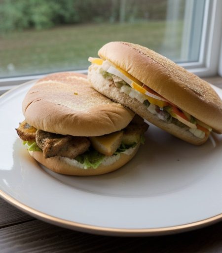 Super Chicken Sandwiches With Skinny Fries recipe image