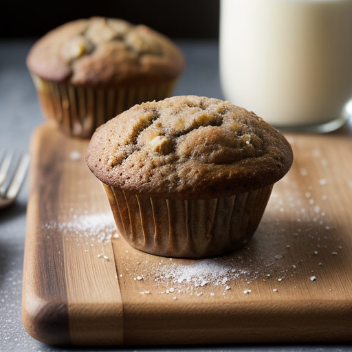Super Moist Banana Black Walnut Muffins recipe image