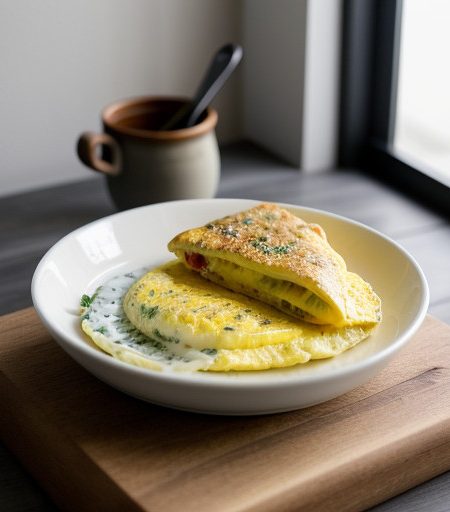 Supper Omelet With Chicken Sauce recipe image