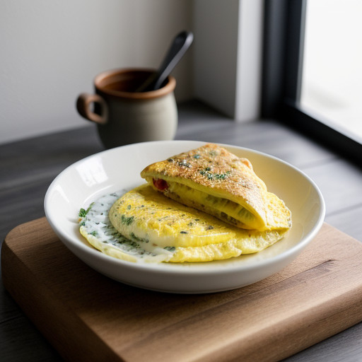 Supper Omelet With Chicken Sauce recipe image