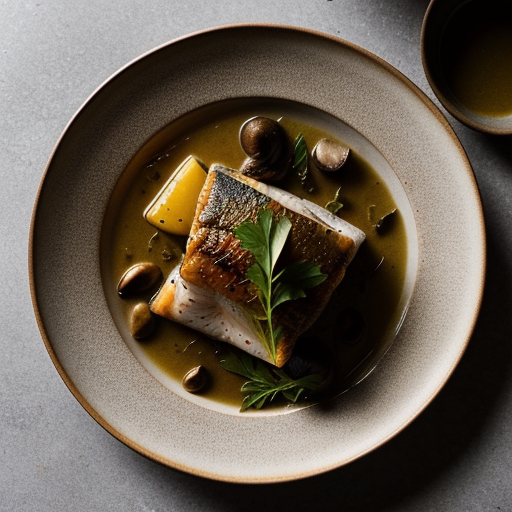 Suppers: [Saturday Pan-Braised Sea Bass With recipe image