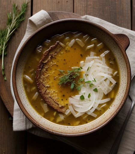Swabian Onion Soup (Schwaebische Zwiebelsuppe recipe image