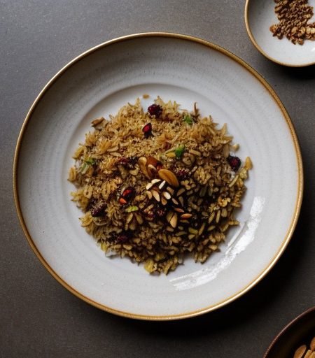Sweet Fried Rice With Almonds & Cinnamon recipe image