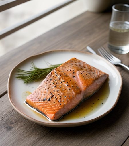 Sweet & Hot Salmon Steaks recipe image
