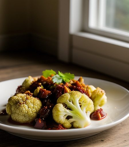 Sweet Pickled Cauliflower recipe image