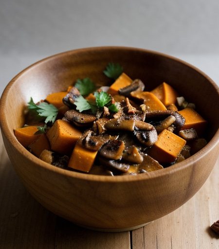 Sweet-Potato Dressing With Mushrooms and Pecans - Country recipe image