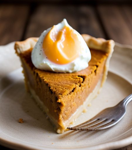 Sweet Potato Pie With Bourbon Cream Sauce recipe image