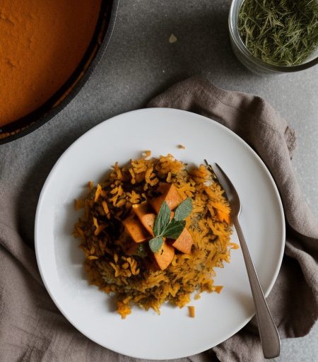 Sweet Potato Rice - Vegetarian Cooking for Di recipe image