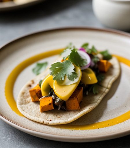 Sweet Potato Taco With Smoked Yellow Pepper S recipe image